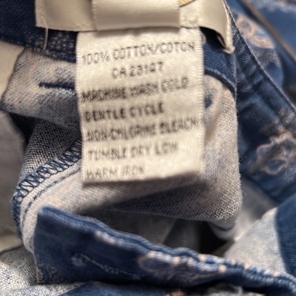 Talbots preppy Bermuda print shorts, size 8. 100% cotton - Picture 5 of 5